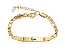 Baby/Kinder Armbandje Met Naam | Goud | RVS | Gino