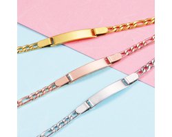 Baby/Kinder Armbandje Met Naam | Rosegoud | RVS | Yasmine