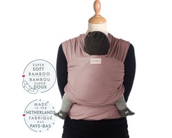 Babylonia Baby Carriers - Draagdoek Baby - Model TRICOT-SLEN BAMBOO - 500 cm - Woodrose