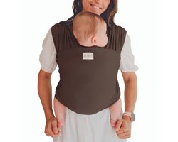 Babylonia Tricot-Slen Organic Ergonomische Draagdoek - Rekbare Baby Draagdoek voor Newborn t/m 15 kg - 100% Biologisch Katoen - Buikdragen - Chocolat Fudge - Warm Bruin