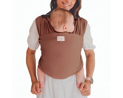 Babylonia Tricot-Slen Organic Ergonomische Draagdoek - Rekbare Baby Draagdoek voor Newborn t/m 15 kg - 100% Biologisch Katoen - Buikdragen - Roestbruin - Sierra Brown