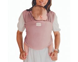 Babylonia Tricot-Slen Organic Ergonomische Draagdoek - Rekbare Baby Draagdoek voor Newborn t/m 15 kg - 100% Biologisch Katoen - Buikdragen - Soft Pink
