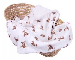 BabyLux Muslin Kinderdeken Teddy 100x75cm - Dubbelzijdig Warm