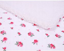 BabyLux Muslin & Teddy Fleece Deken 100x75 - Dubbelzijdig & Zacht