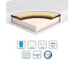 Babymatras Laut - 100% Katoen - Kokosvezel - Ademend - Anti verstikkend - Kindermatras 60x120 cm