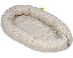 Babynest - Baby Nestje 0-8 Maanden - 100% Katoen - Beige Geruit - 82x54cm