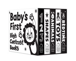 Baby’s First High-Contrast Books Boxed Set [Box Set of 5] - Age Group: 0+ / Black and White Tummy Time Books /Illustrated Board Book for Kids/Toddlers /