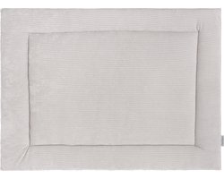 Baby's Only Boxkleed Sense - Parklegger - Speelkleed - Kiezelgrijs - 75x95 cm - Zachte rib corduroy stof - Extra dik - Boxmatras - Tweezijdig te gebruiken