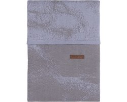 Baby's Only Gebreid baby dekbedovertrek ledikant - baby deken Marble - Cool Grey/Lila - 100x135 cm