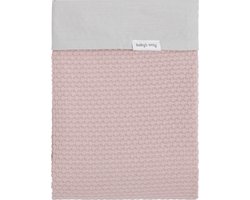 Baby's Only Gebreid baby dekbedovertrek ledikant - baby deken Sky - Oud Roze - 100x135 cm