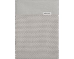 Baby's Only Gebreid baby dekbedovertrek ledikant - baby deken Sky - Urban Taupe - 100x135 cm