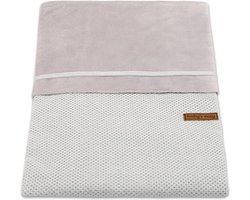 Baby's Only Gebreid baby dekbedovertrek wieg - baby deken - Classic - 1.5 TOG - Zilvergrijs - 80x80 cm