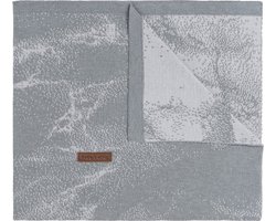 Baby's Only Gebreide ledikantdeken - Baby deken Marble - Grijs/Zilvergrijs