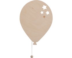 Baby's Only Houten wandlamp babykamer & kinderkamer - Ballon - Wonder - Bruin - FSC-keurmerk - Duurzame ledverlichting - 25.000 branduren - Eenvoudig aan de muur te bevestigen