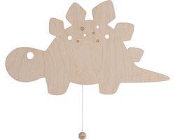 Baby's Only Houten wandlamp babykamer & kinderkamer - Dino - Wonder - Bruin - FSC-keurmerk - Duurzame ledverlichting - 25.000 branduren - Eenvoudig aan de muur te bevestigen