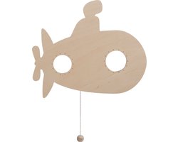 Baby's Only Houten wandlamp babykamer & kinderkamer - Duikboot - Wonder - Bruin - FSC-keurmerk - Duurzame ledverlichting - 25.000 branduren - Eenvoudig aan de muur te bevestigen