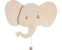 Baby's Only Houten wandlamp babykamer & kinderkamer - Olifant - Wonder - Bruin - FSC-keurmerk - Duurzame ledverlichting - 25.000 branduren - Eenvoudig aan de muur te bevestigen