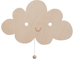 Baby's Only Houten wandlamp babykamer & kinderkamer - Wolk - Wonder - Bruin - FSC-keurmerk - Duurzame ledverlichting - 25.000 branduren - Eenvoudig aan de muur te bevestigen