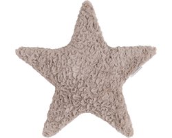 Baby's Only Kussen ster Snow - Kussen babykamer - Sierkussen kinderkamer - Stervormige kussen - Voor jongens en meisjes - Taupe - 45x40 cm