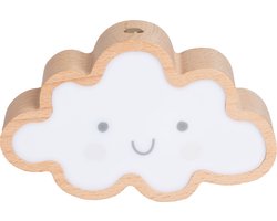Baby's Only Nachtlampje Wolk Wonder - Nachtlampje Babykamer - Lampje met USB-aansluiting - Gemaakt van hout met het FSC keurmerk - Met slaapmuziek