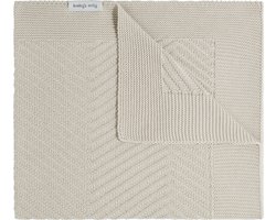 Baby's Only Newborn deken Grace - Baby deken met visgraat motief - Babydeken uit katoen en acryl - Voor de eerste 3 maanden - Warm Linen - 65x75 cm