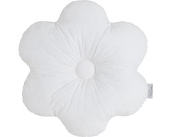 Baby's Only Sierkussen babykamer bloem Calm - Wit - 45x40 cm - Inclusief kussenvulling