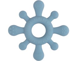 Baby's Only Siliconen baby bijtring - Bijtspeeltje blossom - Vintage Blue - Baby cadeau