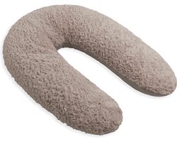 Baby's Only Voedingskussen Snow - Zwangerschapskussen - Zijslaapkussen - Lichaamskussen - Borstvoedingskussen - Zijligkussen - Taupe - 160 cm - Extra zacht