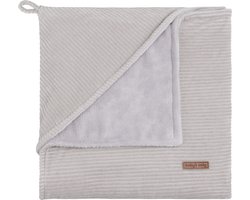 Baby's Only Wikkeldeken - Omslagdoek baby Sense - Teddy voering - Kiezelgrijs - 75x75 cm - Geschikt voor drie- en vijfpuntsgordel