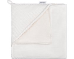 Baby's Only Wikkeldeken - Omslagdoek baby Sense - Teddy voering - Wit - 75x75 cm - Geschikt voor drie- en vijfpuntsgordel