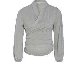 Baby's Only Zwangerschaps wikkeltop Glow - Zwangerschapstop gemaakt uit 96% viscose en 4% elastaan - Positiekleding voor 4 seizoenen - Dusty Grey - M