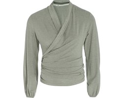 Baby's Only Zwangerschaps wikkeltop Glow - Zwangerschapstop gemaakt uit 96% viscose en 4% elastaan - Positiekleding voor 4 seizoenen - Urban Green - M