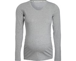 Baby's Only Zwangerschapstop lange mouw Glow - Zwangerschapsshirt gemaakt uit 96% viscose en 4% elastaan - Longsleeve dames - Dusty Grey - XL