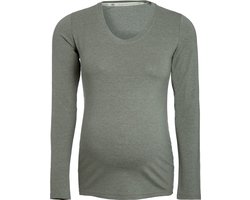 Baby's Only Zwangerschapstop lange mouw Glow - Zwangerschapsshirt gemaakt uit 96% viscose en 4% elastaan - Longsleeve dames - Urban Green - XL