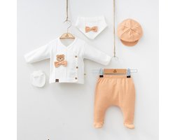 Babysetje 5-delig - Newborn kleding set / jongens - kraamcadeau - bear - baby set- baby kleding set - maat 56-62 kleding set