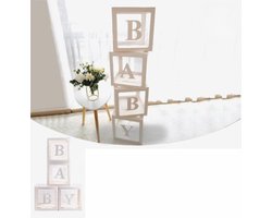 Babyshower-Babyshower versiering-Versieringsset-Baby-Feestartikelen-Babyborrel-Kraamfeest-Decoratie-DIY-Kraamcadeau-Verjaardag-Party-Jongens-Meisjes-Herbruikbaar-Multifunctioneel-Transparante dozen-Set-Fotoshoot-Binnen-Buiten-Decoratie