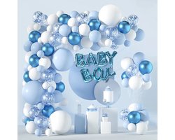 Babyshower ballonnenboog 121-delig - Babyshower versiering - Babyshower jongen - Babyshower ballonnen - Babyshower slinger - Babyshower decoratie - Mom to be - Its a boy - Babyshower