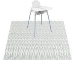 Babystoel Kussen en Mat, 135 x 135 cm Waterdichte Spatscherm voor Kinderstoelen en Picknicktafelkleed