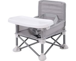 Babystoel, zitverhoging, draagbaar babyzitje, kinderstoel, compacte inklapbare booster, hoge stoel met riem voor binnen en buiten, ideaal voor camping, strand, gazon (zitverhoging)