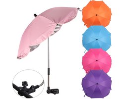 BabySun Parasol voor kinderwagen, parasol voor pasgeborenen, universele zonwering voor pasgeborenen, opvouwbaar, met eenvoudige montage, paars