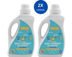 BABYTON - Natuurlijk Wasmiddel - Voor de gevoelige huid van baby's en kinderen - 1000ml - 2 stuks