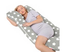 BabyUniverse - Zwangerschap Kussen - Typ U - Grijze Prints