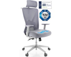 Backerz Ergonomische Bureaustoel - Bureaustoelen voor Volwassenen tot 150kg - Office Chair - Gamestoel - NEN-EN1335 Gecertificeerd - Wit