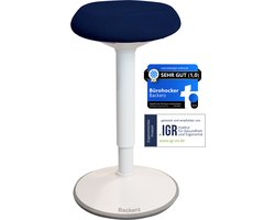 Backerz Wiebelkruk - Ergonomische Wiebel Stoel hoogte 40-60cm - Balanskruk - Zit Sta kruk - Zadelkruk Blauw