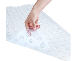 Bad- en doucheveiligheidsmat - Antislip - Geschikt voor badkamercabines en badkuipvloeren - Machinewasbaar - Afvoergaten houden de badkuip schoon en vrij van obstakels - 40 x 100 cm