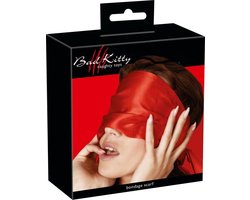Bad Kitty - Satijnen Bondage Blinddoek Licht Transparant – Rood