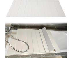 Badafdekking anti-stof opvouwbare pvc-plaat wit waterdicht isolatie badplank voor badkamer SPA (160 x 75 x 065 cm)