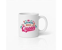 Badass Boss Queen Mok 330ml – Krachtige Koffiebeker – Leuk Cadeau voor Sterke Vrouwen en Leiders