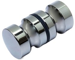 Baddeurgreep - Deurgreep - Douchedeurgreep - Aluminium - Kleine badkamerdeurgreep - Geschikt voor douchecabines, douchewand vervangingsonderdelen - Zilver