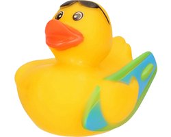 Badeendje strand thema - met surfplank - 5 cm - rubber